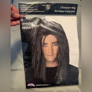 Fun World Sinister Character Wig - Black